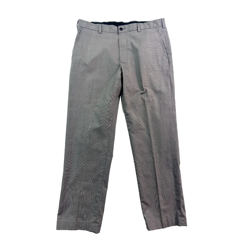 Brooks Brothers 36x30‎ Gray Glen Plaid Lightweight Advantage Chino Clark Pants